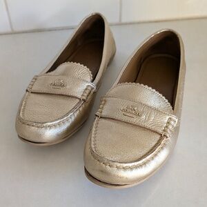 Coach | Odette Metallic Gold Loafers